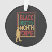 Black History Month Forever Typography オーナメント (正面)