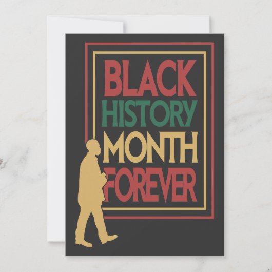 Black History Month Forever Typography シーズンカード (正面)