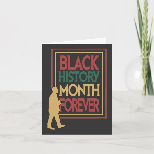 Black History Month Forever Typography シーズンカード (正面)