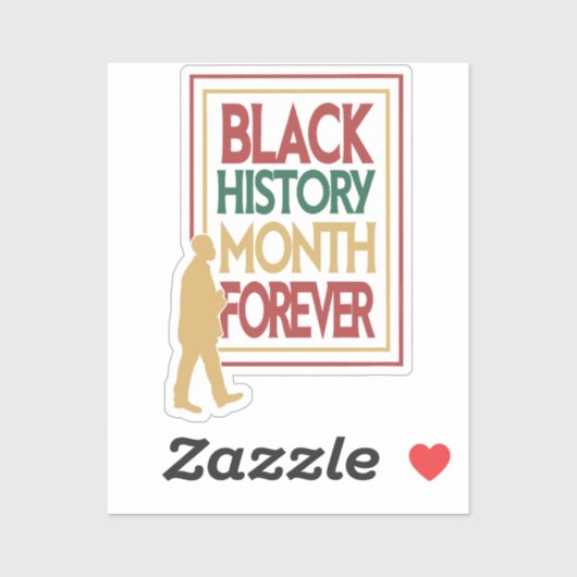 Black History Month Forever Typography シール (シート)
