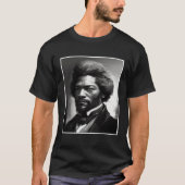Black History Month Frederick Douglass Charcoal Ci Tシャツ (正面)