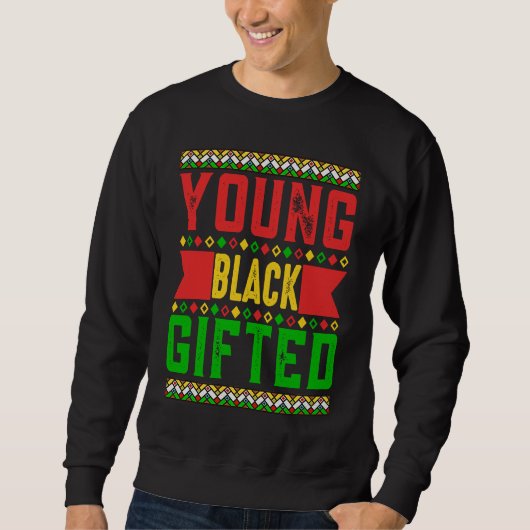 Black History Month Girls Boys Young Black ed スウェットシャツ (正面)