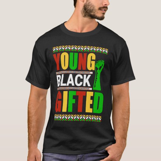 Black History Month Girls Boys Young Black ed  2 Tシャツ (正面)