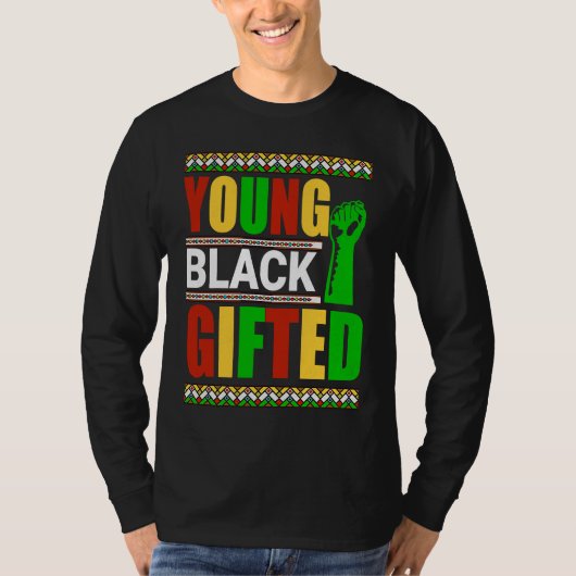 Black History Month Girls Boys Young Black ed  2 Tシャツ (正面)
