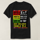 Black History Month Great Leaders Black and Educat Tシャツ (デザイン正面)