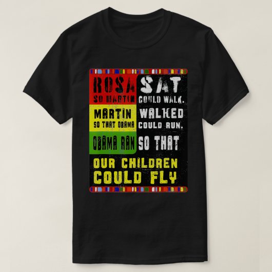 Black History Month Great Leaders Black and Educat Tシャツ (デザイン正面)