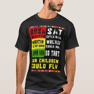 Black History Month Great Leaders Black and Educat Tシャツ