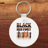 Black History Month Hands Symbol Afro Motivation  キーホルダー (正面)
