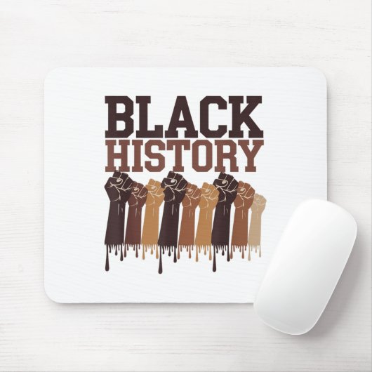 Black History Month Hands Symbol Afro Motivation マウスパッド (マウス)