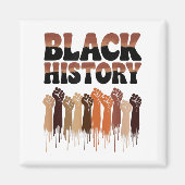 Black History Month Hands Symbol Afro Motivation  マグネット (正面)