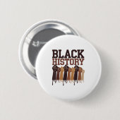 Black History Month Hands Symbol Afro Motivation  缶バッジ (正面&裏面)