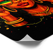 Black History Month Hbcu Black Afro Educated Girl  ポスター (角)