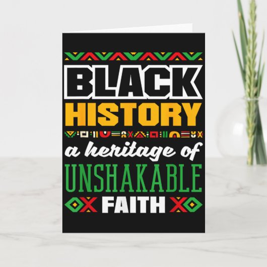 Black History Month Heritage Faith  カード (正面)