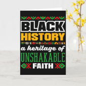 Black History Month Heritage Faith  カード (黄色い花)