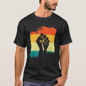 Black History Month Inspiring Black Leaders Power  Tシャツ (正面)