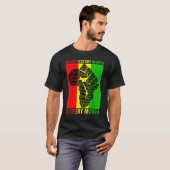 Black History Month Is Every Month Power Fist Afri Tシャツ (正面フル)