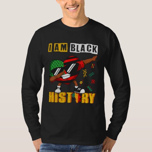 Black History Month Kids Men Women Dabbing Heart A Tシャツ (正面)