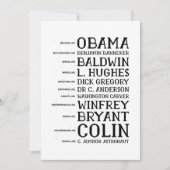 black history month legends icons 招待状 (正面)