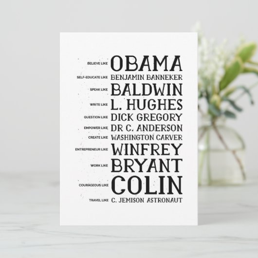 black history month legends icons 招待状 (スタンド正面)