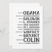 black history month legends icons 招待状 (正面/裏面)