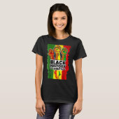 Black History Month Melanin Afro African Pride Men Tシャツ (正面フル)