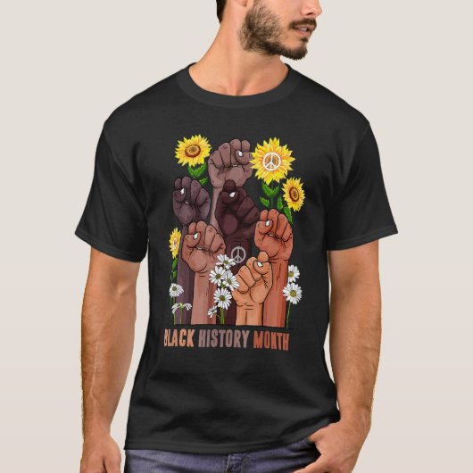 Black History Month Melanin Afro African Pride Men Tシャツ (正面)