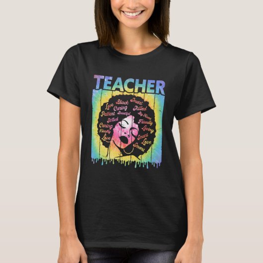 Black History Month Melanin Afro Women Teachers Ti Tシャツ (正面)