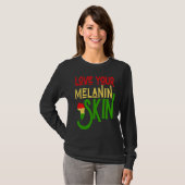 Black History Month Melanin Love Family & Communit Tシャツ (正面フル)