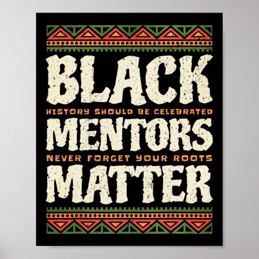 Black History Month Mentors Problem African Americ ポスター (正面)