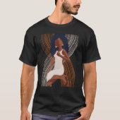 Black History Month Minimalist Queen Melanin Boho Tシャツ (正面)