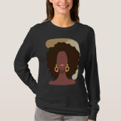 Black History Month Minimalist Queen Melanin Boho  Tシャツ (正面)