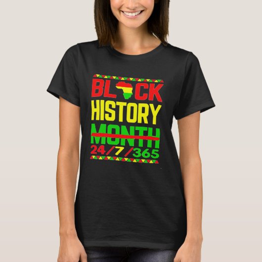 Black History Month One Month Cant Hold Our Histor Tシャツ (正面)