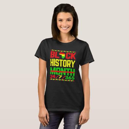 Black History Month One Month Cant Hold Our Histor Tシャツ (正面フル)