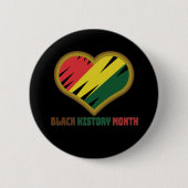 Black History Month Pan-African Pride Button 缶バッジ (正面)