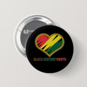 Black History Month Pan-African Pride Button 缶バッジ (正面&裏面)