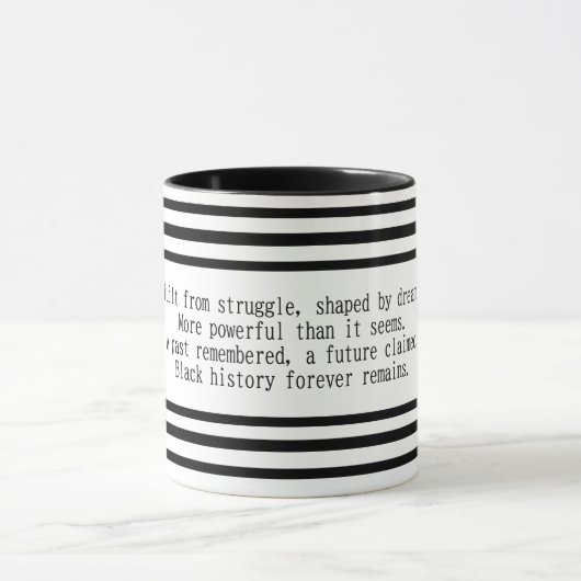 Black History Month Poem Mug マグカップ (中央)