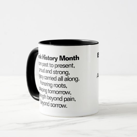 Black History Month Poem Mug マグカップ (正面左)