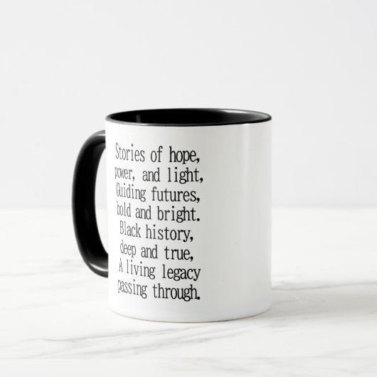 Black History Month Poem Mug マグカップ (正面左)