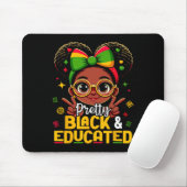 Black History Month Pretty Black Educated African  マウスパッド (マウス)