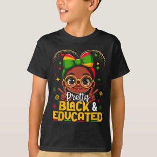 Black History Month Pretty Black Educated African  Tシャツ