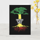 Black History Month Pride African American History カード (黄色い花)