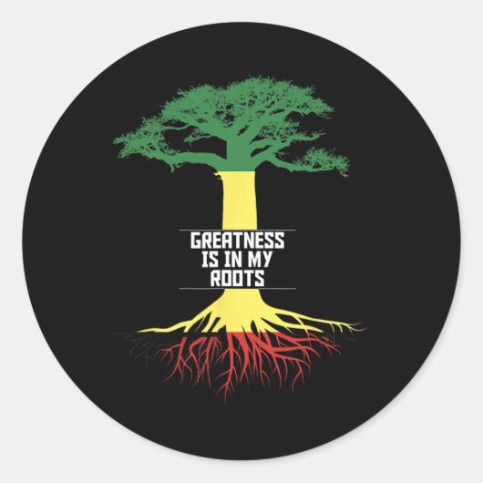 Black History Month Pride African American History ラウンドシール (正面)