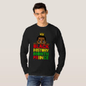 Black History Month Prince African Melanin Boy Tod Tシャツ (正面フル)