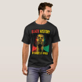 Black History Month Queen Melanin Afro African Pri Tシャツ (正面フル)