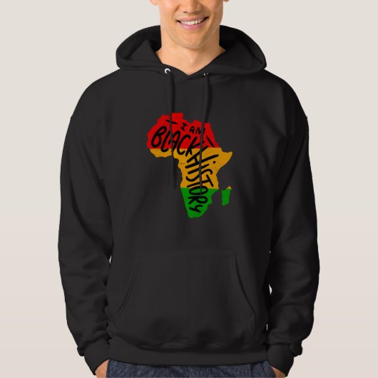 Black History Month Quotes - I AM BLACK HISTORY パーカ (正面)