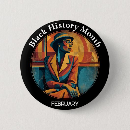 Black History Month Rosa Parks Pinback Button 缶バッジ (正面)