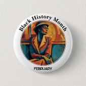 Black History Month Rosa Parks Pinback Button 缶バッジ (正面)