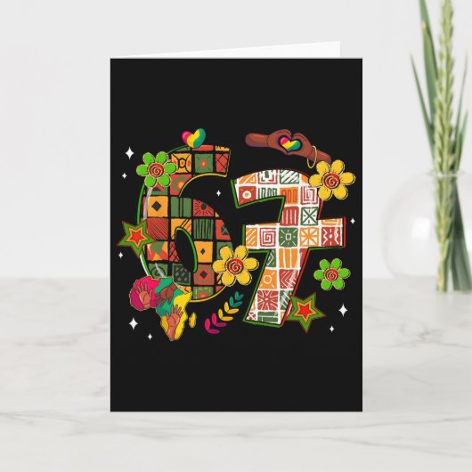 Black History Month Six Seven 6 7 Meme Juneteenth  カード (正面)