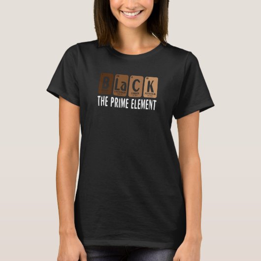 Black History Month Teacher Periodic Table Physics Tシャツ (正面)