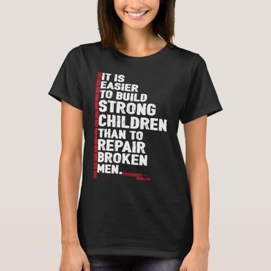 Black History Month Tees Frederick Douglass Quote  Tシャツ (正面)